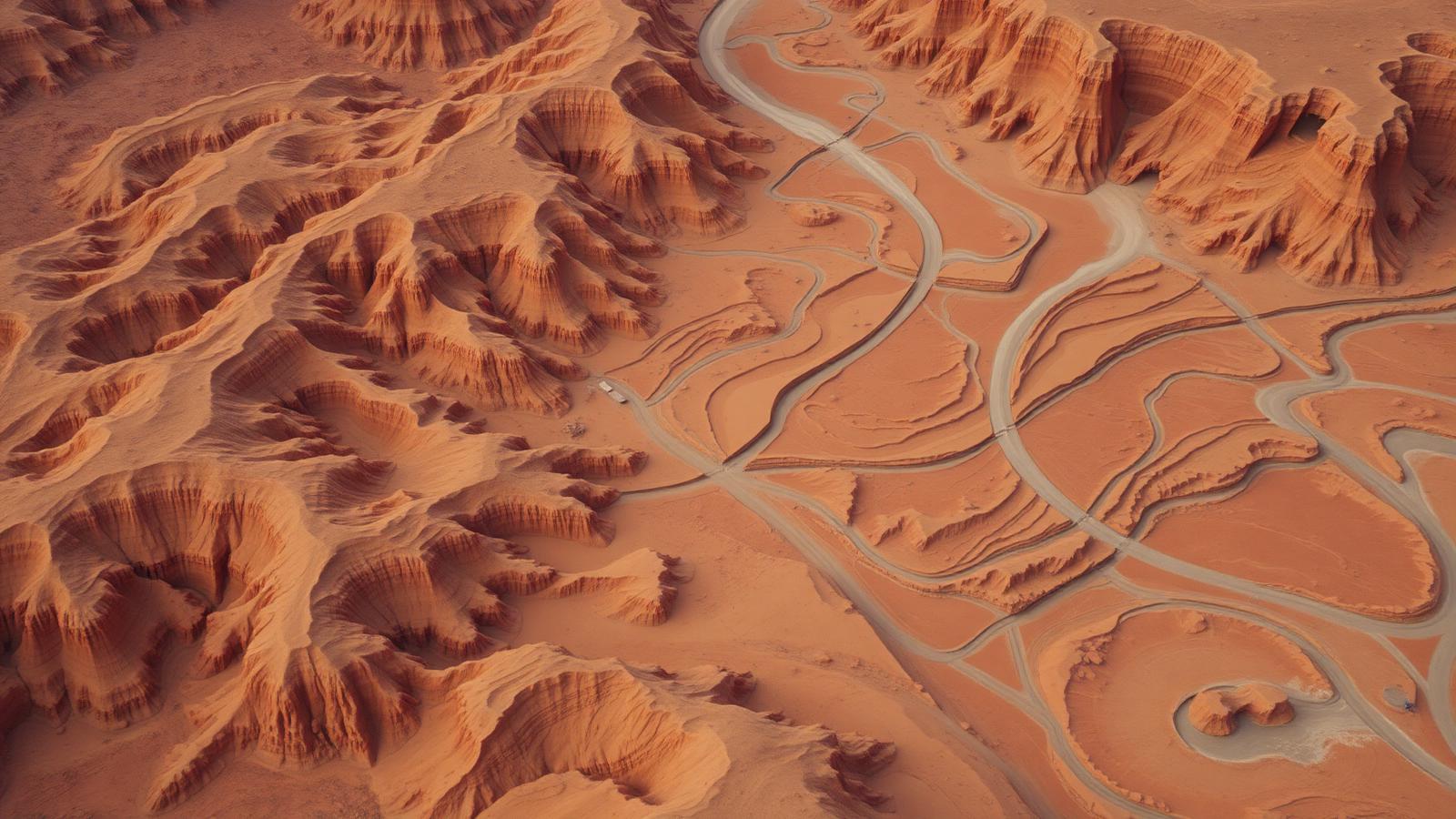 Aerial terrain before processing